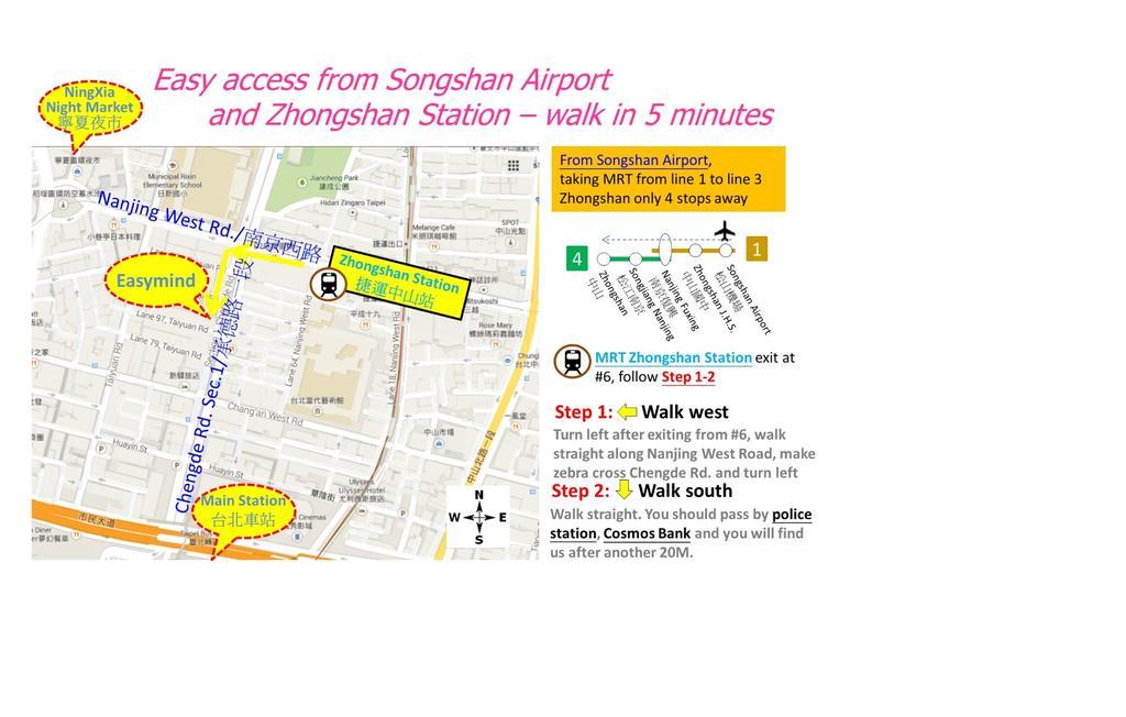 Easymind Guesthouse Taipei Main Station Kültér fotó